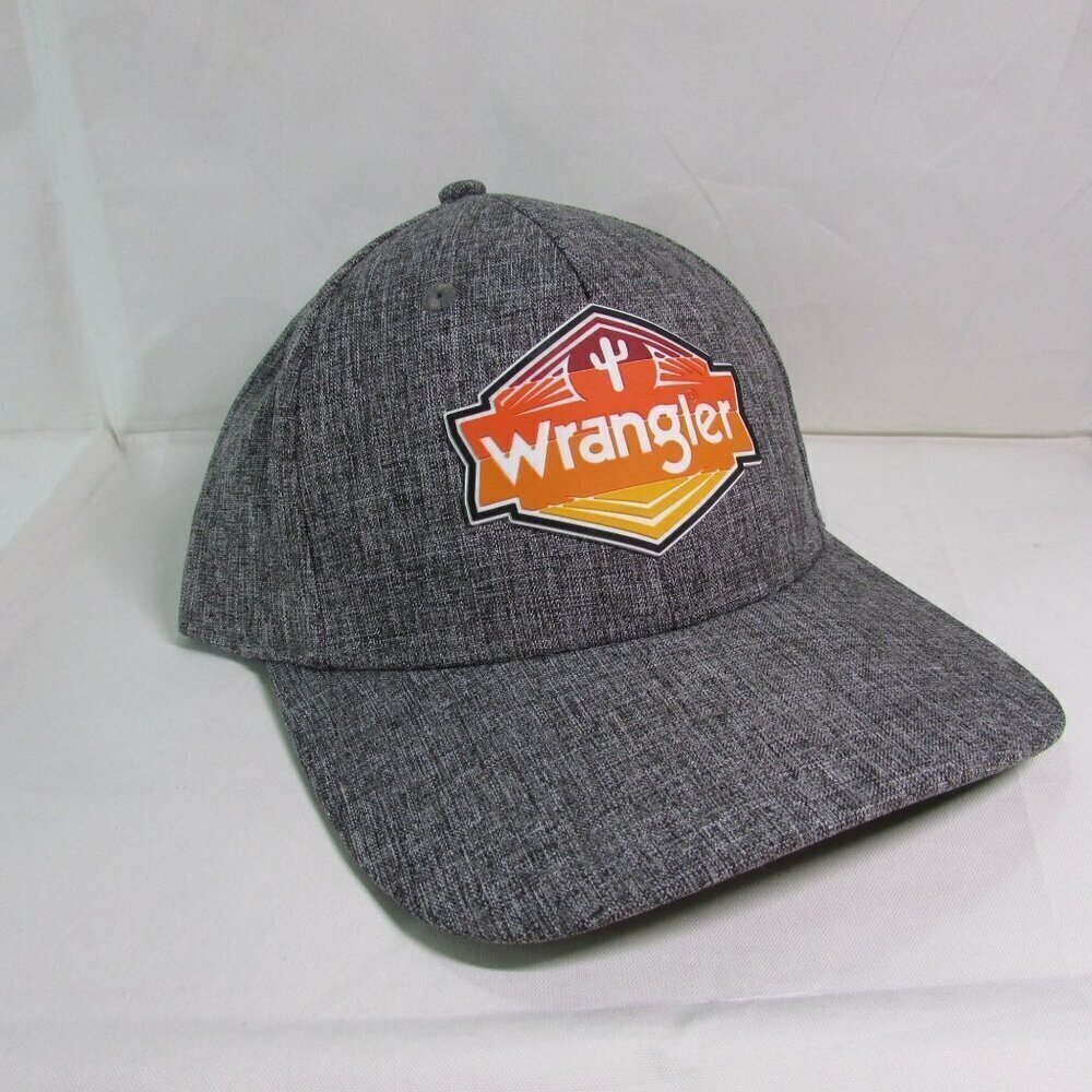 Wrangler Desert Patch Adjustable Snapback Cap Hat Charcoal WRA-MS9